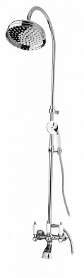 Душевая стойка со смесителем для ванны верхним и ручным душем CEZARES FIRST-CVD-01-Bi