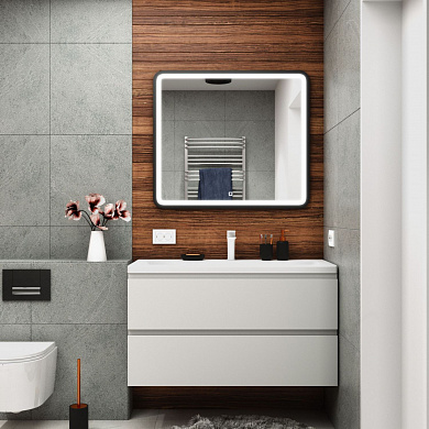 Мебель для ванной комнаты подвесная Art&Max BIANCHI 100 см Белый Матовый
