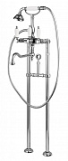 Напольный смеситель для ванны с поворотным изливом с кронштейном для слива-перелива CEZARES FIRST-VDPS2-01-Bi