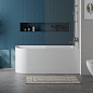 Пристенная прямоугольная акриловая ванна со сливом-переливом BelBagno BB712-1700-730-R правосторонняя