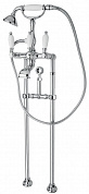 Напольный смеситель для ванны с кронштейном для слива-перелива CEZARES FIRST-VDPS-01-Bi