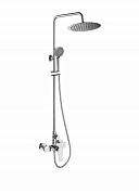 Душевая стойка со смесителем для ванны с верхним и ручным душем BelBagno ANCONA-DOCM-CRM