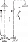 Душевая стойка со смесителем, с изливом, верхним и ручным душем CEZARES RETRO-CVD2-01