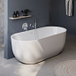 Отдельностоящая, овальная акриловая ванна в комплекте со сливом-переливом BelBagno BB706-1700-770