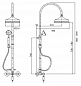 Душевая стойка с термостатическим смесителем верхним и ручным душем CEZARES MARGOT-CD-T-01-Bi