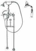 Напольный смеситель для ванны с кронштейном для слива-перелива CEZARES NOSTALGIA-VDPS-01-M