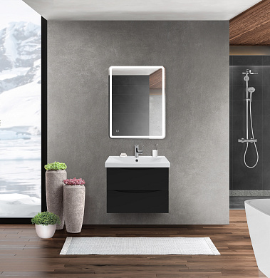 Мебель для ванной подвесная BelBagno MARINO-CER-600 Nero Lucido