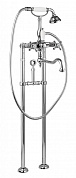 Напольный смеситель для ванны с поворотным изливом, кронштейном для слива-перелива CEZARES GOLF-VDPS2-01-Bi