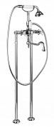 Напольный смеситель для ванны с поворотным изливом с ручным душем, шлангом 150 см CEZARES LORD-VDP2-01-Bi