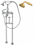 Напольный смеситель для ванны с кронштейном для слива-перелива CEZARES GOLF-VDPS-02-M