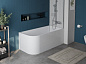 Пристенная прямоугольная акриловая ванна со сливом-переливом BelBagno BB712-1700-730-R правосторонняя