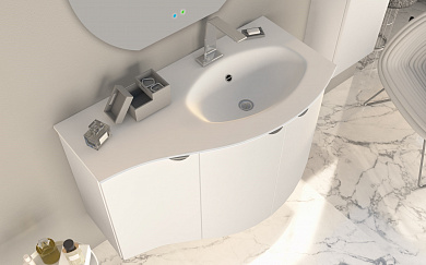 Мебель для ванной CEZARES RIALTO 104 см правосторонняя Bianco opaco