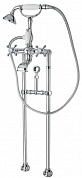 Напольный смеситель для ванны с ручным душем и кронштейном для слива-перелива CEZARES GOLF-VDPS-01-Bi