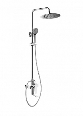 Душевая стойка со смесителем для ванны с верхним и ручным душем BelBagno ANCONA-VSCM-CRM