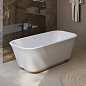 Отдельностоящая, прямоугольная акриловая ванна DUE в комплекте со сливом-переливом BelBagno BB702-1700-800-K 