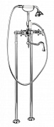 Напольный смеситель для ванны с поворотным изливом с ручным душем, шлангом 150 см CEZARES GOLF-VDP2-01-Bi