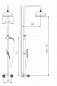 Душевая стойка со смесителем для верхнего и ручного душа CEZARES ATLANTIS-CD-03/24-Sw/M