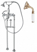 Напольный смеситель для ванны с кронштейном для слива-перелива CEZARES GOLF-VDPS-02-Bi