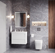 Мебель для ванной комнаты подвесная Art&Max PLATINO 75 см Белый матовый