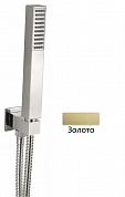Ручной душ с гибким шлангом 150 см штуцером и держателем CEZARES CZR-L-DEFA-03/24 золото