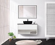 Мебель для ванной с одним выкатным ящиком BelBagno KRAFT-900 Bianco Opaco