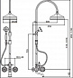 Душевая стойка со смесителем для ванны с поворотным изливом верхним, ручным душем CEZARES ATLANTIS-CVDF2-02-Sw/M