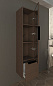 Колонна подвесная с одной распашной дверцей и выдвижным ящиком CEZARES 55184 Grigio opaco