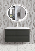 Мебель для ванной комнаты подвесная Art&Max PLATINO 100 см Серый матовый