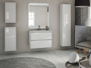 Мебель для ванной комнаты подвесная CEZARES GLASS 60 Bianco Lucido