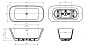 Отдельностоящая, прямоугольная акриловая ванна DUE в комплекте со сливом-переливом BelBagno BB702-1700-800-K 