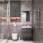 Мебель для ванной комнаты подвесная Art&Max TECHNO 60 см Смоки софт