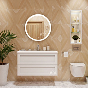 Мебель для ванной комнаты подвесная Art&Max PLATINO 100 см Bianco Lucido