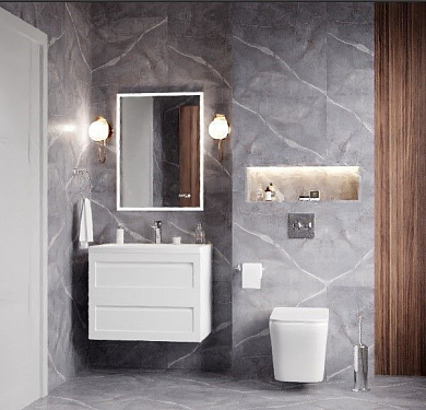 Мебель для ванной комнаты подвесная Art&Max PLATINO 75 см Bianco Lucido