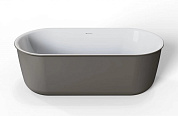 Отдельностоящая овальная акриловая ванна со сливом-переливом BelBagno BB709-1700-780-W/MC шоколад матовый
