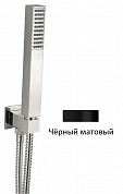 Ручной душ с гибким шлангом 150 см штуцером и держателем CEZARES CZR-L-DEFA-NOP чёрный матовый