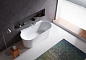 Пристенная, овальная акриловая ванна в комплекте со сливом-переливом BelBagno BB409-1500-800