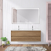 Мебель для ванной подвесная с двумя выкатными ящиками BelBagno KRAFT-1200-2 Rovere Nebrasca Nature