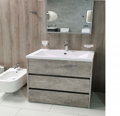 Мебель для ванной комнаты напольная Art&Max FAMILY 100 см Cemento Veneto