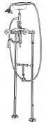 Напольный смеситель для ванны с поворотным изливом и ручным душем с кронштейном слива-перелива CEZARES ATLANTIS-VDPS2-01-Sw/M