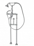 Напольный смеситель для ванны с ручным душем и кронштейном для слива-перелива CEZARES LORD-VDPS-01-Bi