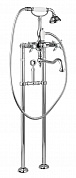 Напольный смеситель для ванны с кронштейном для слива-перелива CEZARES NOSTALGIA-VDPS2-01-Bi