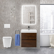 Мебель для ванной подвесная с двумя ящиками BelBagno NEON 500 Rovere Scuro