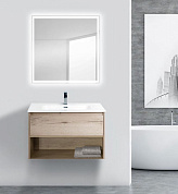 Мебель для ванной с одним выкатным ящиком BelBagno KRAFT-800 Rovere Galifax Bianco