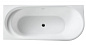 Угловая, овальная акриловая ванна в комплекте со сливом-переливом BelBagno BB410-1500-780-L