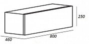 База под металлический каркас с одним ящиком, без верхней крышки CEZARES CADRO-80-1C-SO-NR-BLUM