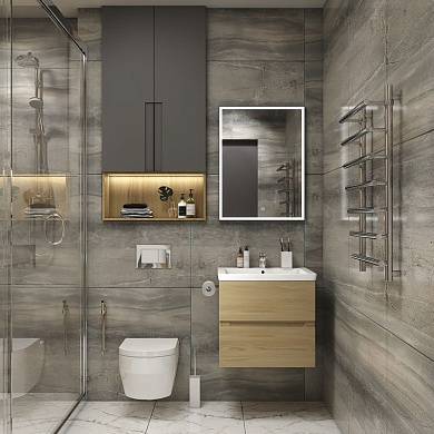 Мебель для ванной комнаты подвесная Art&Max TECHNO 60 см Дуб мадейра янтарь