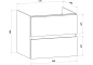 Мебель для ванной комнаты подвесная Art&Max TECHNO 60 см Монти мрамор