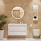 Мебель для ванной комнаты подвесная Art&Max PLATINO 100 см Белый матовый