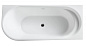 Угловая, овальная акриловая ванна в комплекте со сливом-переливом BelBagno BB410-1500-780-R