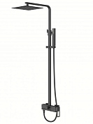 Душевая стойка со смесителем для ванны верхним и ручным душем BelBagno LUCE LUC-VSCM-NERO